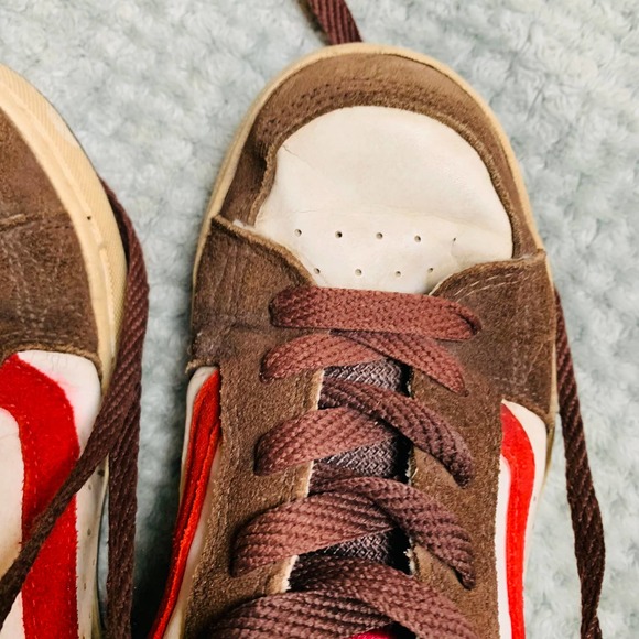 VANS vtg retro brown/red laceup skate sneakers mens sz7ns - Picture 12 of 15